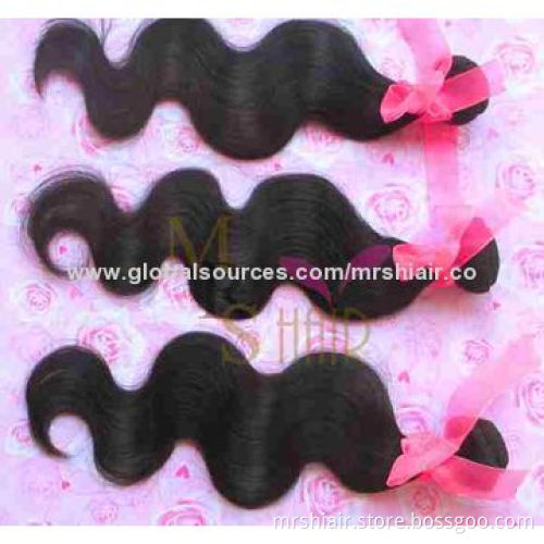 Mrs hair products, Peruvian virgin hair extension body wave Grade 6A, 100% Unprocessed human hair